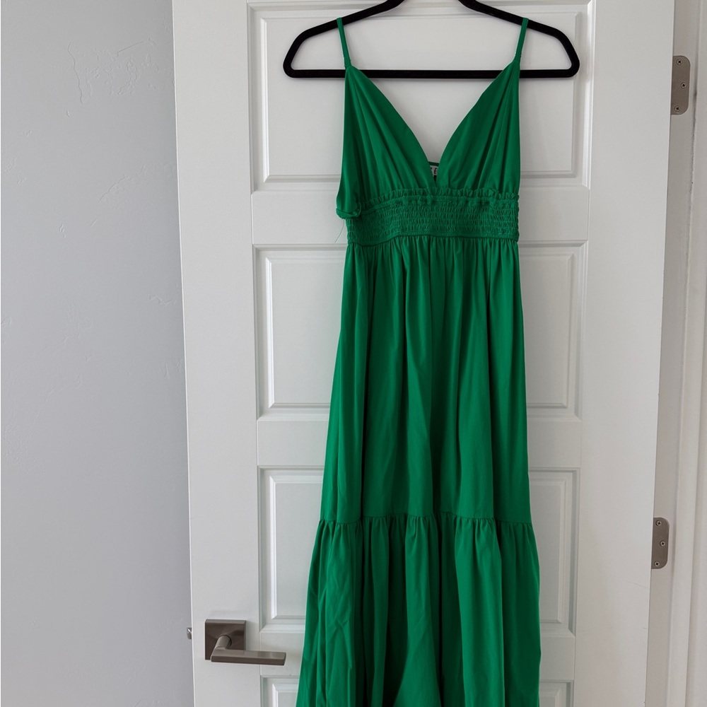 TCEC Vibrant Green Maxi Dress